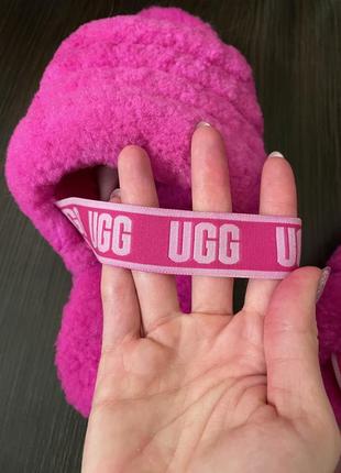 Ugg “fluff” slide  женские пушистые сандалии-тапочки7 фото