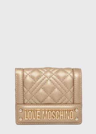 Гаманець love moschino жіночий колір золотий