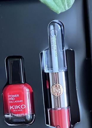 Kiko milano unlimited lips nails set2 фото
