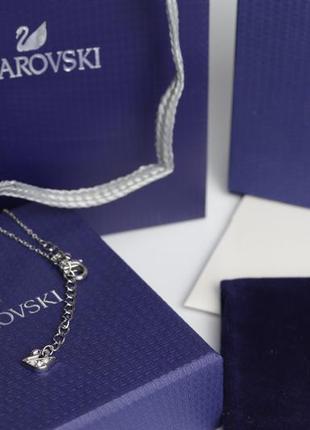 Swarovski підвіска "iconic swan" чорний лебідь5 фото