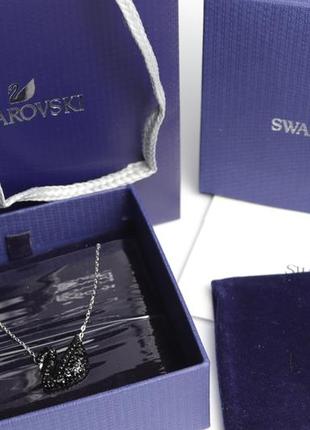 Swarovski подвеска "iconic swan" черный лебедь