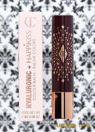 Гиалуроновый бальзам для губ charlotte tilbury hyaluronic happikiss pillow talk balm помада