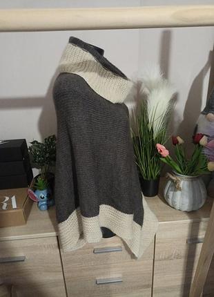 Пухнасте мохереве пончо one size 9