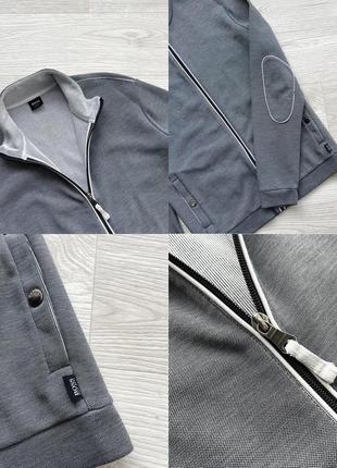 Олімпійка, светр на замок hugo boss slim fit full zip sweater grey4 фото