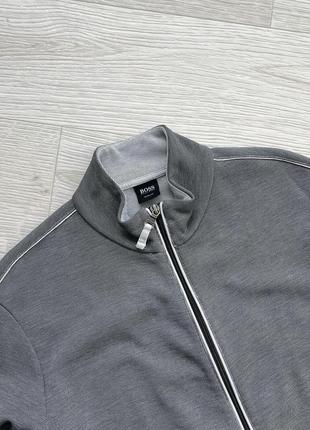 Олімпійка, светр на замок hugo boss slim fit full zip sweater grey2 фото