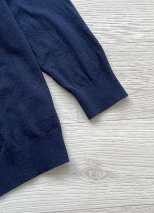Шикарний джемпер, світшот, светр h&amp;m fine knit cotton slim fit jumper navy4 фото