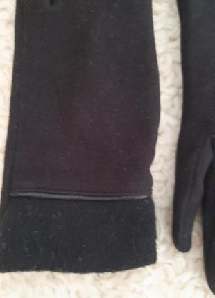 Теплые женские перчатки (текстиль)2 фото