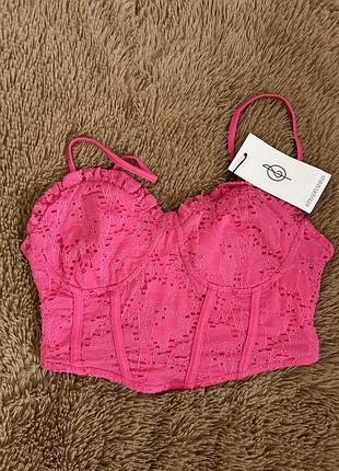 Топ яркий розовый