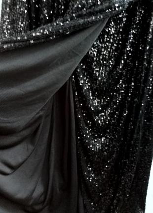 Шикарное нарядное миди платье в пайетки h&m5 фото