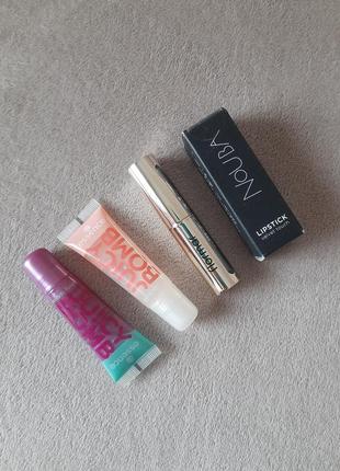 Помада nouba lipstick velvet touch, flormar deluxe cashmere stylo