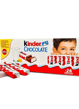 Киндер шоколад шоколадные батончики kinder упаковка 300 гр 24 шт