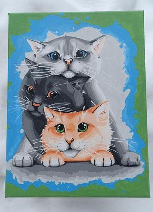Картина за номерами котики