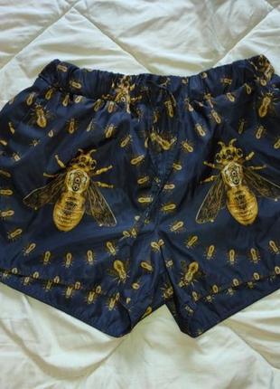 Комбіновані шорти для плавання hermano з бджолиним принтом5 фото