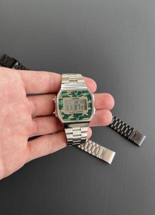 Наручные часы casio a168w / серебряные камуфляж