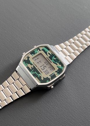 Наручные часы casio a168w / серебряные камуфляж2 фото