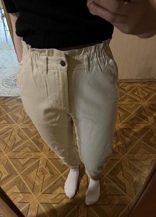 Светлые молочные джинсы на резинке colins2 фото