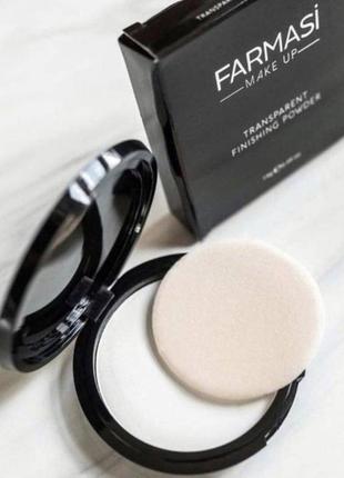 Новая прозрачная белая матирующая компактная пудра фармаси farmasi transparent finishing powder, 1301391