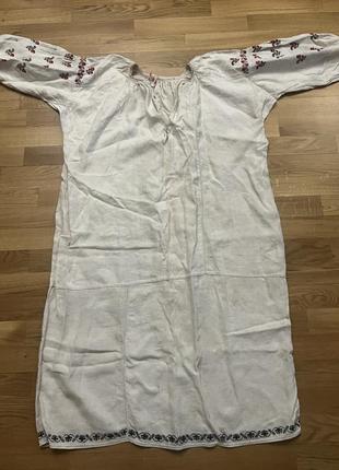 Старинная вышиванка вышитая рубашка длинная2 фото