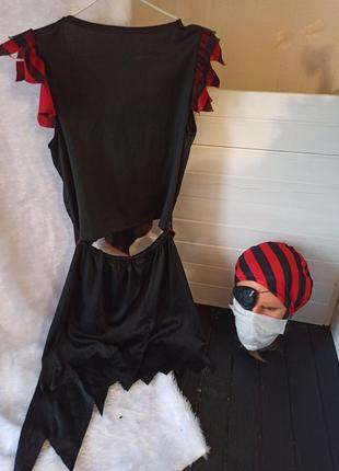 Карнавальний маскарадний наряд костюм піратка розбійниця 10-12 років2 фото