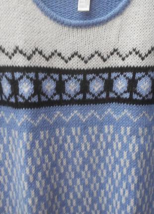 Теплий м'який светр в орнамент із додаванням вовни та мохеру casual by ellos3 фото