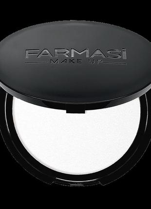 Нова прозора біла матуюча фінішна компактна пудра фармасі farmasi transparent finishing powder6 фото