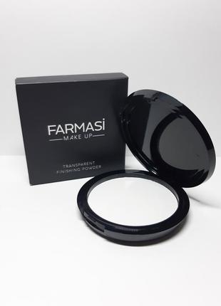 Новая прозрачная матирующая компактная пудра фармаси farmasi transparent finishing powder, 13013912 фото