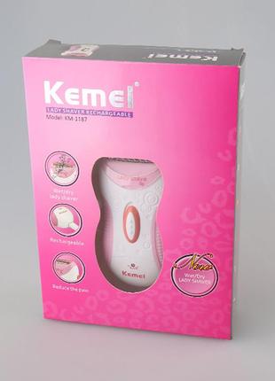 Эпилятор аккумуляторный kemei km 1187 3 в1