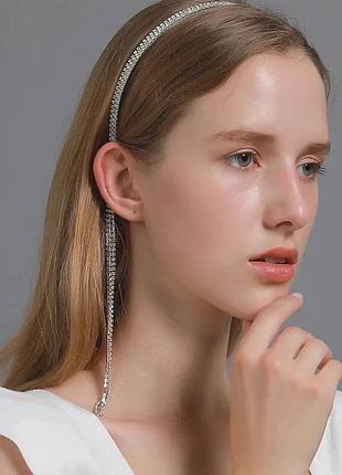 Обруч для волосся блискучий ободок, прикраса на голову