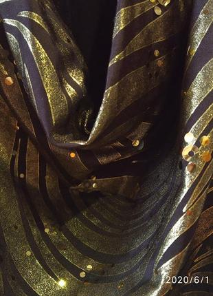 Вечернее платье туника блуза золотой принт от американского бренда сaren sport7 фото