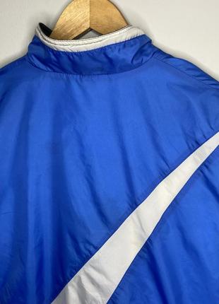 Олимпийка nike nylon big swoosh drill l-xl оригинал найк ветровка кофта-куртка8 фото