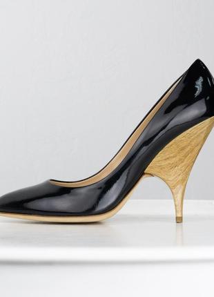 Sale | лакированные туфли на скульптурном каблуке giuseppe zanotti design оригинал1 фото