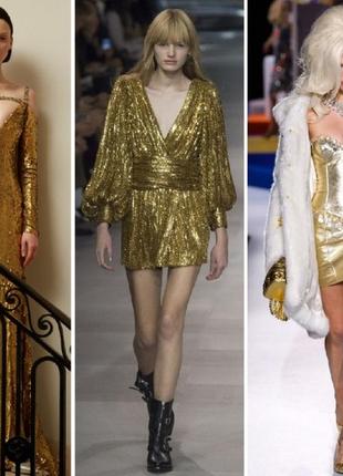 Вечернее платье туника блуза золотой принт от американского бренда сaren sport