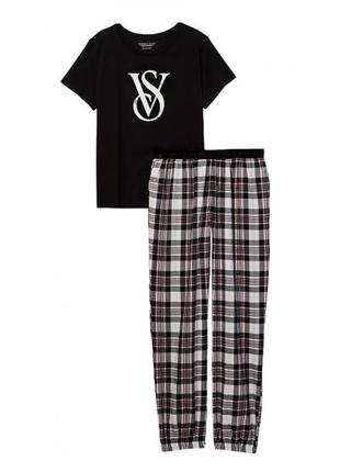 Victoria´s victorias secret виктория сикрет пижама, костюм для сна flannel jogger tee-jama set