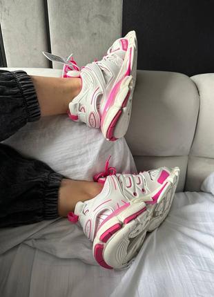 Женские кроссовки balenciaga track white/pink3 фото