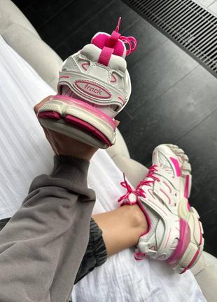 Женские кроссовки balenciaga track white/pink5 фото