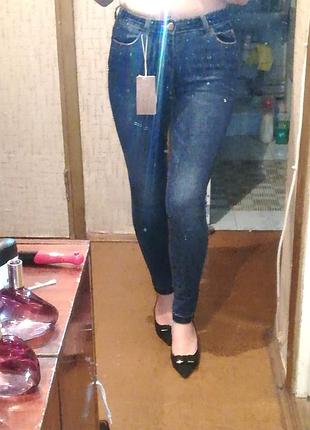 Джинсы reserved (слимы) синие размер 36