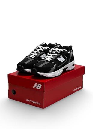 Мужские кроссовки new balance 530 premium black white grey