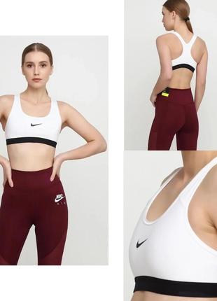 Топік жіночий nike pro classic bra біло-чорний