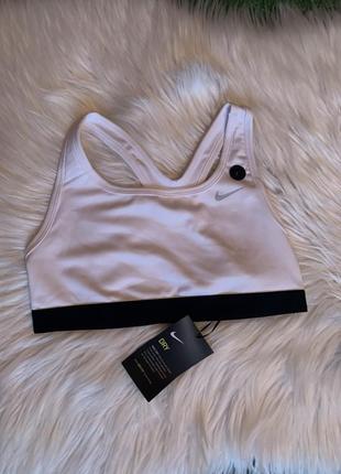 Топік жіночий nike pro classic bra біло-чорний4 фото