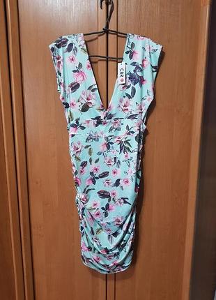 Интересное нежное платье, платье с цветами, цветочный принт, летнее большое платье, сукня