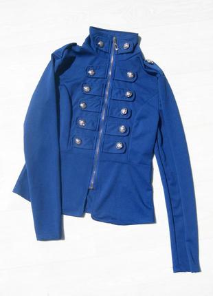Стильный синий пиджак стиля balmain1 фото