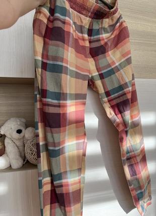 Косфортные штаны для  дома женские пижамные в клетку тренд next m-l