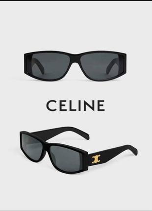Очки в стиле celine triomphe черные белые леопард очки солнцезащитные uv400