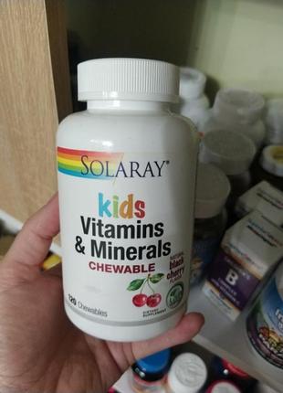 Жувальні вітаміни та мікроелементи для дітей, зі смаком натуральної черешні, 120 жувальних таблеток1 фото