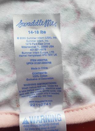 Swaddleme l пеленка на липучках новорожденной девочке 3-6м 62-68см новая5 фото