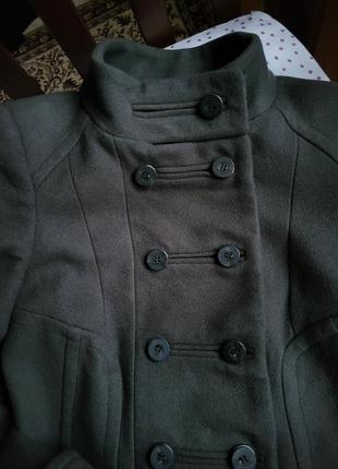 Шерстое пальто в милитари стиле8 фото