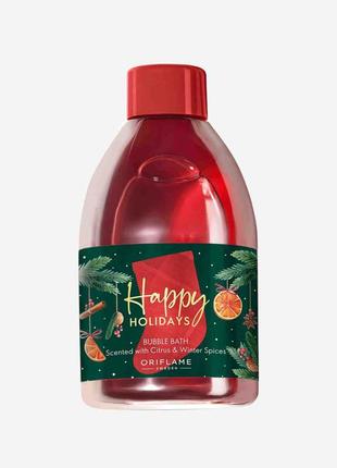 Ароматна піна для ванн із цитрусом і різдвяними спеціями happy holidays