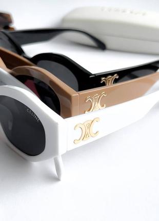 Солнцезащитные черные очки в стиле celine triomphe очки uv40010 фото