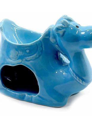 Аромалампа керамічна "верблюд" синій (9*10*6 см)