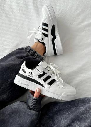 Жіночі кросівки адідас adidas forum 
« white / black / logo » 
premium